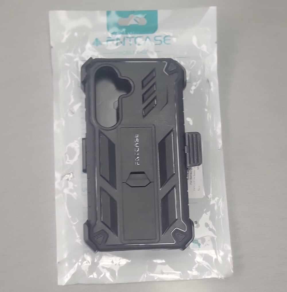 FNTCASE Rugged Case w/ Belt Clip for Samsung Galaxy S24 5G Black X0042LCVG5